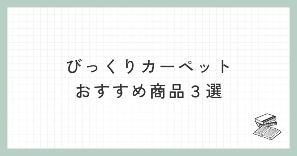 びっくりカーペットのおすすめ商品３選