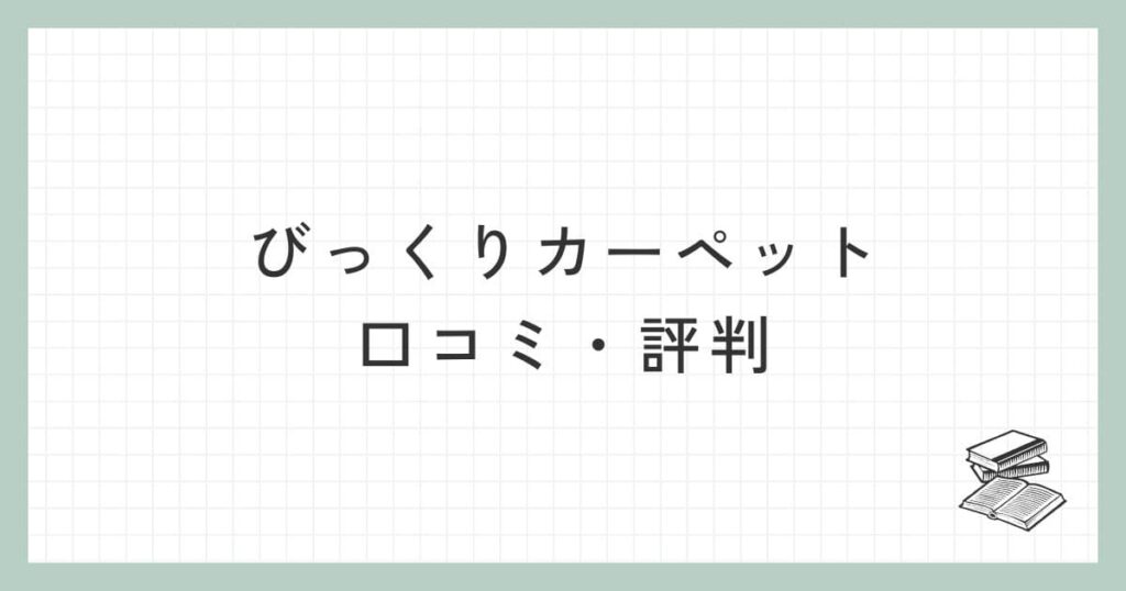 びっくりカーペットの口コミ・評判